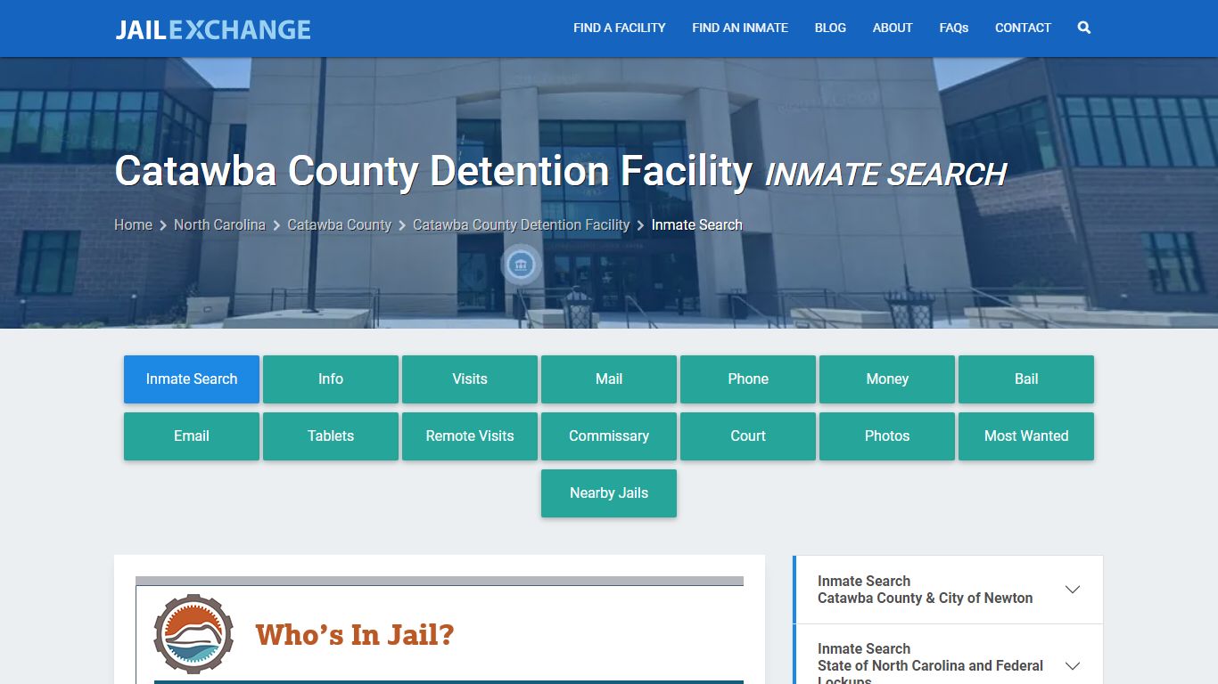 Catawba County Detention Facility Inmate Search - Jail Exchange